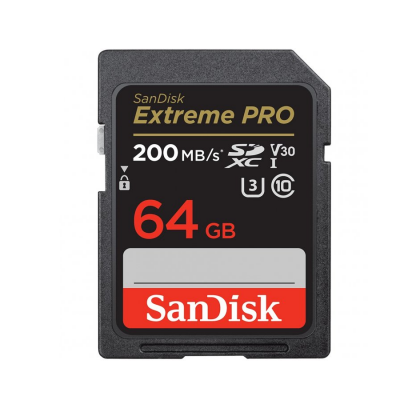 Карта памяти SanDisk SDXC 64 GB Extreme Pro UHS-I V30 U3 200/90 Mb/s