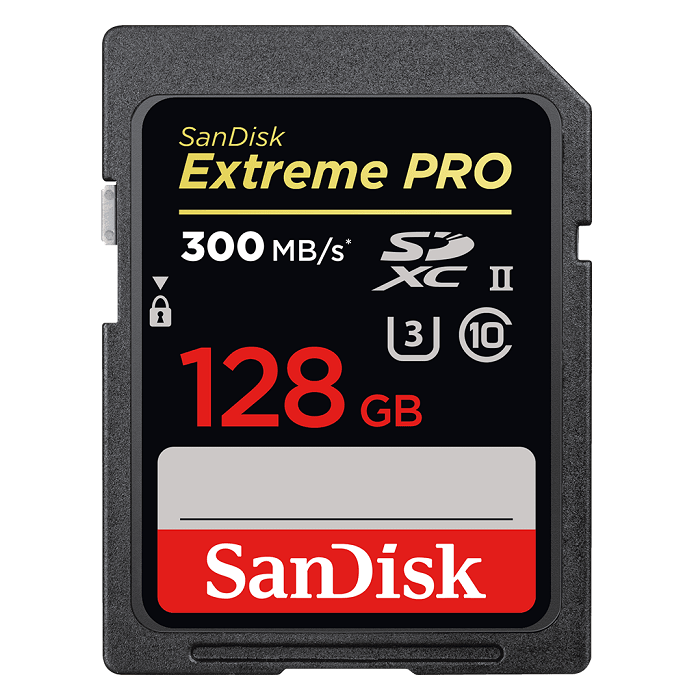Карта памяти SanDisk Extreme PRO SDXC UHS-II 300MB/s 128GB
